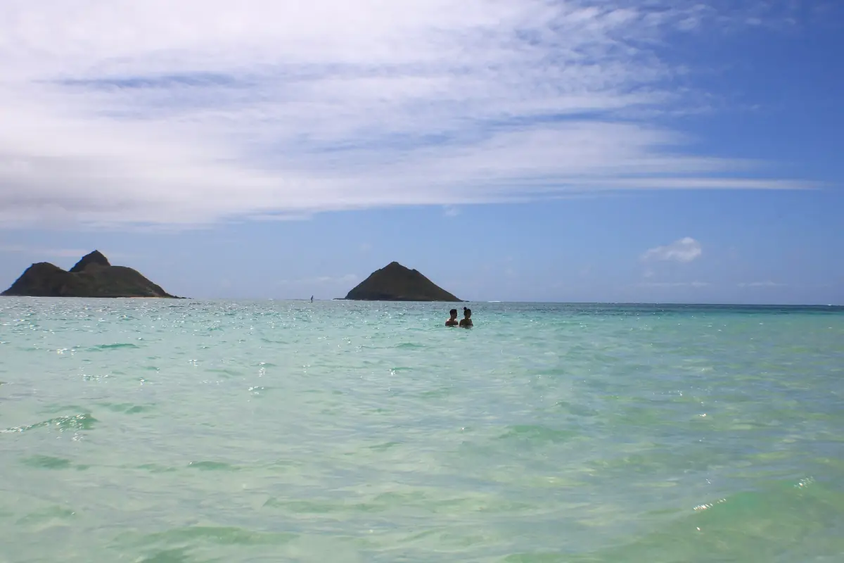 Lanikai Beach with the Mokulua islets
